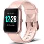 Lintelek Smart Watch with 1.3" LCD Full Touch Screen, Large Screen Fitness Tracker with Heart Rate Monitor, Pedometer, Sleep Tracker, Waterproof Activity Tracker for Men, Women and Gift (Pink)