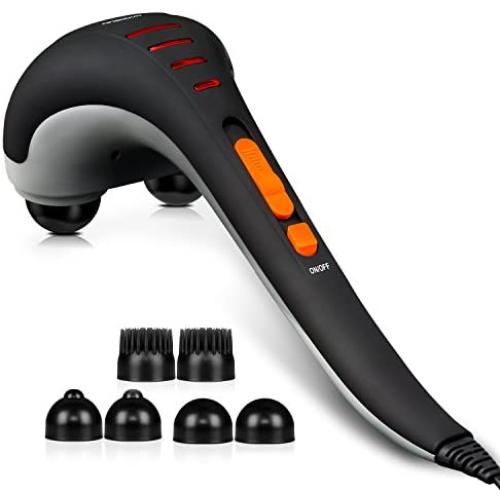 Hangsun Handheld Neck Back Massager MG400 Deep Tissue Percussion Massage for Shoulder, Leg, Foot, Muscles, Electric Double Head Full Body Massagers