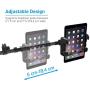 Macally Car Headrest Mount Holder for Apple iPad Pro/Air/Mini, Tablets, Nintendo Switch, iPhone, Smartphones 4.5" to 10" Wide with Dual Adjustable Positions and 360° Rotation (HRMOUNTPROB)