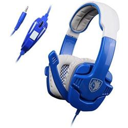 Sades SA-708 3.5mm Noise Cancelling Stereo Surround Sound Headphones PC Over-Ear Gaming Headsets Headband with Microphone Volume Control for Mobile Phone/PC/Laptop/Notebook