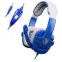 Sades SA-708 3.5mm Noise Cancelling Stereo Surround Sound Headphones PC Over-Ear Gaming Headsets Headband with Microphone Volume Control for Mobile Phone/PC/Laptop/Notebook