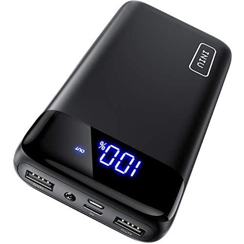 INIU Portable Charger, LED Display 20000mAh Dual 3A High-speed Ports with USB C Input Flashlight Power Bank, External Phone Battery Pack for iPhone XS X 8 7 Plus Samsung S10 Google LG iPad Airpod etc.