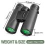 Binoculars Compact for Adults Bird Watching Clearly - 12X42 High Definition Traveler Large-View - Novel Modeling and Lightweight - Binocular Great for Outdoor Sports Games and Concerts