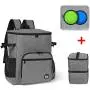 Teamoy Dog Travel Backpack, Pet Supplies Weekend Organizer with 2 Silicone Collapsible Bowls, 2 Food Carrier, 1 Water-Resistant Placemat