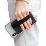 Ringke Flip Card Holder with Elastic Hand Strap Slim Soft Band Grip Fashion Multi-Card Slot Wallet Credit Card Cash Mini Pouch Holder Attachment Compatible with Most Smartphones - Charcoal Black