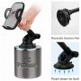 【Updated 3-in-1】 Hands-Free Car Phone Mount, Car Phone Holder with Air Vent Clip and Powerful Suction Cup for Car Air Vent, Dashboard and Windshield, Compatible with All Cell Phones