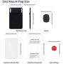 Sinjimoru Removable Cell Phone Wallet with Flap, Wireless Charging Compatible Phone Card Holder Wallet and iPhone Mount, Sinji Mount Flap Black