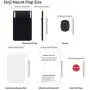 Sinjimoru Removable Cell Phone Wallet with Flap, Wireless Charging Compatible Phone Card Holder Wallet and iPhone Mount, Sinji Mount Flap Black
