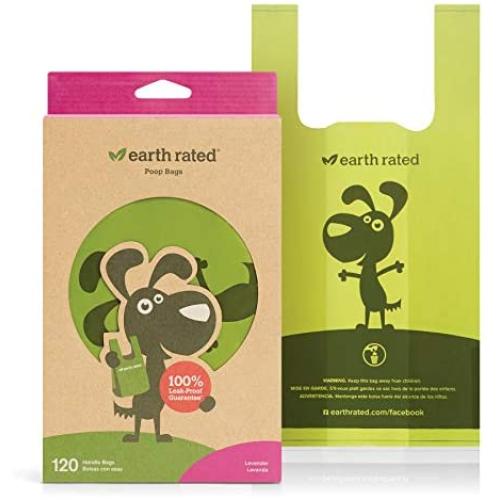 Earth Rated Poop Bags, Dog Waste Bags with Easy Tie Handles, Completely Leak-Proof, Fits Standard Sized Cat Litter Scoops, 7 x 13.5 Inches, Easy Dispensing