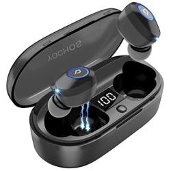 Wireless Earbuds, YOCHOS in-Ear Bluetooth Headphones with Charging Case, Mini Sweatproof Sports Earphones w/Mic 30 Hrs Playtime for iPhone Android Windows Cellphones