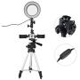 LED Ring Fill Light with Phone Clips Tripod, Selfie Makeup Beauty Fill Light, Photography Dimmable Ring Fill Light, Phone Video Light