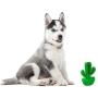 JUKOO Cactus Shaped Dog Chew Toys for Aggressive chewers, Dog Dental Care Brushing Stick, Milk Scent Natural Rubber Dog Chew Toothbrush for Puppy Small Medium Big Dog(Green)
