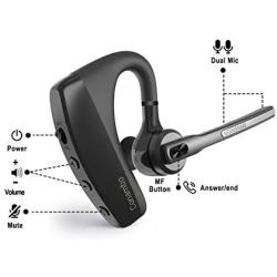 Bluetooth Headset CVC8.0 Dual Mic Noise Cancellation Wireless Bluetooth Earpiece 5.0, 360 Hours Standby Hands-Free Earphones for iPhone Android Cell Phones Driver Trucker Business