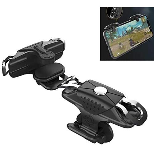 Mobile Game Controller [L1+R1] Trigger Aim Button Compatible Mobile Phone [X10] (Black)