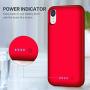 Gixvdcu Battery Case for iPhone XR, Newest [6800mAh] Portable Charging Case Rechargeable Extended Battery Pack for iPhone XR Backup Battery Portective Charger Case(6.1 inch) - Red