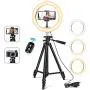 10" USB Selfie LED Ring Light with 50" Extendable Tripod Stand & Flexible Phone Holde for Live Stream/Makeup, Camera, YouTube Video Photography, Compatible with iPhone/Android 10" USB Selfie LED Ring Light with 50" Extendable Tripod Stand & Flexible Phone Holde for Live Stream/Makeup, Camera, YouTube Video Photography, Compatible with iPhone/Android