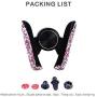 Siyibb Crystal Universal Car Phone Holder Gravity Car Air Vent Mobile Phone Mount - Pink