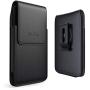 DeBin iPhone 11 iPhone XR Holster, Premium Leather Belt Holster Case with Belt Clip (Swivel Clip) Cell Phone Holder Pouch for Apple iPhone 11 and 10r (Fits Cellphone with Other Case Cover on) Black