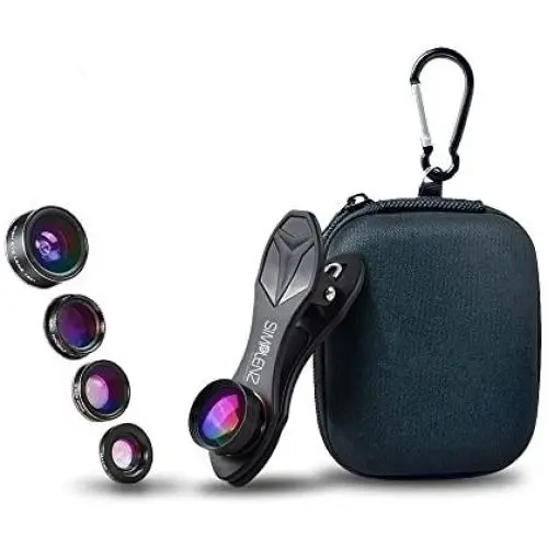 SimpLenz 5 in 1 Clip On Cell Phone Camera Lens Kit | For iPhone 7 6/6S 6S Plus, Samsung Galaxy S7/S7 Edge S6/S6 Edge, Most Smartphones and Tablets | Telephoto, Fish Eye, Wide Angle, CPL, Macro Lens SimpLenz 5 in 1 Clip On Cell Phone Camera Lens Kit | For iPhone 7 6/6S 6S Plus, Samsung Galaxy S7/S7 Edge S6/S6 Edge, Most Smartphones and Tablets | Telephoto, Fish Eye, Wide Angle, CPL, Macro Lens