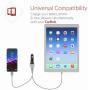Crave CarHub 54W 4 Port USB Car Charger, Qualcomm Quick Charge 3.0 - Black