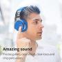COWIN E7 Active Noise Cancelling Headphones Bluetooth Headphones with Microphone Deep Bass Wireless Headphones Over Ear, Comfortable Protein Earpads, 30 Hours Playtime for Travel/Work, Blue