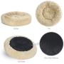 Nova Microdermabrasion Donut Dog Bed Calming Ultra Soft Shag Faux Fur Dog Bed Comfortable Donut Cuddler for Dogs and Cats,Self-Warming and Washable