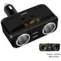 Car Charger Adapter, 2 Socket Cigarette Lighter Splitter, Dual USB Port with 12V,24V Voltage Display Compatible for iPhone,ipad,Tablet,Galaxy,HTC,LG Car Charger Adapter, 2 Socket Cigarette Lighter Splitter, Dual USB Port with 12V,24V Voltage Display Compatible for iPhone,ipad,Tablet,Galaxy,HTC,LG