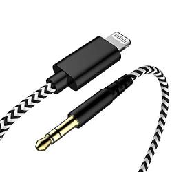 Headphone Aux Adapter Cord 6.6ft for Apple MFi Certified Lightning to 3.5 mm Headphone Jack Converter Male Car Aux Stereo Audio Cable Compatible With iPhone SE 11 Pro X Xr Xs Max iPhone 7 7P 8 8P Plus