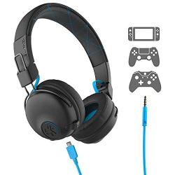 JLab Audio Play Gaming Wireless Headset | 22+ Hour Bluetooth 5 Playtime 60ms Super-Low Latency for Mobile Gameplay | Retractable Boom Mic | AUX Gaming Cord Compatible with Gaming Consoles