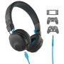 JLab Audio Play Gaming Wireless Headset | 22+ Hour Bluetooth 5 Playtime 60ms Super-Low Latency for Mobile Gameplay | Retractable Boom Mic | AUX Gaming Cord Compatible with Gaming Consoles