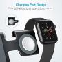 OMOTON Apple Watch Stand, Adjustable Cell Phone Stand, 2 in 1 Universal Apple Watch Charging Dock for Apple Watch Series 5/4/3/2/1 and iPhone SE/11/11 Pro/11 Pro Max/XR/Xs/Xs Max,Black