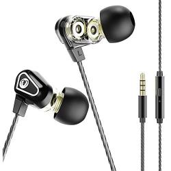 BlueFire Dual Driver Earphones 3.5mm Noise Isolation Wired Earbuds High Resolution Heavy Bass in-Ear Headphones Earbuds with MIC and Volume Control for iPhone Android Smartphone Tablet