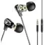 BlueFire Dual Driver Earphones 3.5mm Noise Isolation Wired Earbuds High Resolution Heavy Bass in-Ear Headphones Earbuds with MIC and Volume Control for iPhone Android Smartphone Tablet