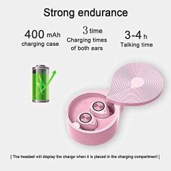 Wireless Earbuds, Bluetooth 5.0 Touch Control Sport Waterproof Headphones, Noise Canceling Stereo Earphones with Charging Case, Headsets Compatible with iPhone Android (Pink)