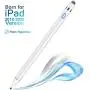 RICQD Stylus Pencil Compatible for Apple iPad with Palm Rejection, 2 in 1 Copper & Mesh Fine Tip, 5 Mins Auto-Off High Precision Pen for iPad 6th/7th, Pro 12.9 3rd/4th Gen, Air 3rd, Mini 5th, Pro 11