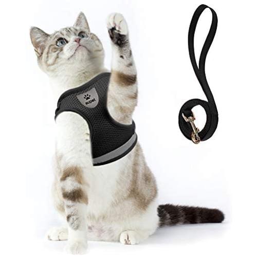 Cat Harness and Leash Set for Walking Cat and Small Dog Harness Soft Mesh Harness Adjustable Cat Vest Harness with Reflective Strap Comfort Fit for Pet Kitten Puppy Rabbit