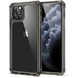 ESR Air Armor Designed for iPhone 11 Pro Max Case [Shock-Absorbing] [Scratch-Resistant] [Military Grade Protection] Hard PC + Flexible TPU Frame, for The iPhone 11 Pro Max (2019), Transparent Black