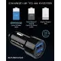 MANINAM 2020-Updated Car Charger, [2 Pack] Fast Dual USB Car Charger, 30W/5.4A Qualcomm Quick Charge 3.0 Car Adapter, For Apple iPhone 11 X XS XR 8 7 iPad Android Samsung Galaxy Tablet Plus Note Pixel