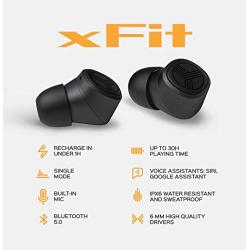 TREBLAB Xfit - True Wireless Earbuds of 2020, Bluetooth 5.0 | 30H Battery Life in Ear Headphones | Premium Designed Small Bluetooth Earbuds | IPX6 Waterproof Sport Earbuds for Running and Workout