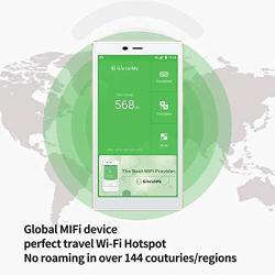 GlocalMe G4 Pro 4G LTE Mobile Hotspot, Worldwide WiFi Portable High Speed WiFi Hotspot with 1GB Global Data, No SIM-Card, Pocket MIFI,Buy US Data 12G, get 12G Free (White)