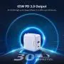 USB C Charger, Blitzforce 65W 2-Port Wall Charger PD 3.0 [GaN Tech] USB Fast Charging Power Delivery Adapter with Foldable Plug for MacBook Pro iPad Pro, iPhone 11 Pro Max X XS XR 8, Galaxy S9 S9+ S10