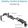 FILMCITY POWER DSLR Video Camera Shoulder Mount Cage Rig Kit (FC-03-P) with Matte Box & Follow focus | Free Accessories