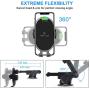 Wireless Car Charger Mount, Sensor Auto Clamping 10W Fast Charging Air Vent Phone Holder Compatible with iPhone 11/11ProMax/Xs/Max/XS/XR/X/8, Samsung S10/S9/S9+/S8/S8+ by Mekkoz (Black)