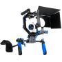 Morros DSLR Rig Movie Kit Shoulder Mount Rig + Follow Focus + Matte Box + Adjust Platform+ C Shape Support Cage +Top Handle for All DSLR Cameras and Video Camcorders