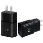 Samsung Fast Charger Adapter Adaptive Quick Charge Charging Block Wall Chargers Compatible with Samsung Galaxy S7/S8/S8+/S9/S10+/Edge/Note8/Note9(2 Pack Black)