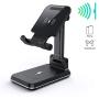 MEISO Wireless Charging Cell Phone Stand, Fully Foldable, Adjustable Phone Cradle,10W Max Qi-Enabled Wireless Charging Holder for iPhone 11/ES/MAX/XS/XR/X/8,AirPods/Pro,Samsung Galaxy S20/S10/S9/S8