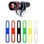 Yahpetes Silicone Bicycle Band 6 Pcs Bike Light Holder Strap 5.7" Flashlight Band Phone Strap Tie Ribbon Mount Holder for Light Handlebar Mount