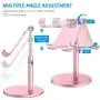 (2020 Upgraded Newest) Tablet Stand, Height Adjustable Desktop Stand Holder, 360° Rotating Aluminum Alloy Cradle Mount Dock for iPhone, Samsung, Smartphone & iPad, Tablet etc (4-10 Screen), Pink (2020 Upgraded Newest) Tablet Stand, Height Adjustable Desktop Stand Holder, 360° Rotating Aluminum Alloy Cradle Mount Dock for iPhone, Samsung, Smartphone & iPad, Tablet etc (4-10 Screen), Pink