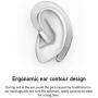 Ear-Hook Bluetooth Headphone,Wireless Non Ear Plug Single Ear Bluetooth Headset with Mic,Painless Wearing Bluetooth Earpiece 8-10 Hrs Playtime for Cell Phone(Silver)