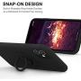 KUMEEK for iPhone 11 Case Fingerprint | Kickstand | Anti-Scratch | Microfiber Liner Shock Absorption Gel Rubber Full Body Protection Liquid Silicone Case for iPhone 11-Black